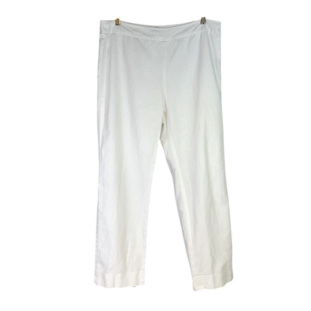 Neiman Marcus White Linen Pants Size 14 K0212